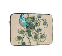 JKLQWC Peacock pattern Printed Laptop Sleeve for Men Women 15 inch Shockproof Laptop Case Bag for Travel Office School