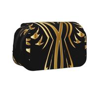 JKLQWC Phoenix Prints Pencil Case for Kids Men Women, Two Layers Large Capacity Pencil Pouch Makeup Bag Organizer for Office School Travel