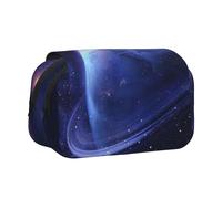JKLQWC Planet Prints Pencil Case for Kids Men Women, Two Layers Large Capacity Pencil Pouch Makeup Bag Organizer for Office School Travel
