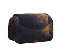 JKLQWC Planet Prints Pencil Case for Kids Men Women, Two Layers Large Capacity Pencil Pouch Makeup Bag Organizer for Office School Travel