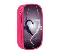 JKLQWC Purple and Wirte Dragons Printed Pencil Case Cute Pen Pouch Large Pen Bag Portable Storage Organizer Box for Office School Teen Girl Boy Adult,Pink