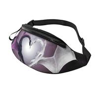 JKLQWC Purple and Wirte Dragons Printed Waist Bag with Headphone Jack, Personalized Bumbags Fanny Packs Unisex Running Hiking Crossbody Bags for Men Women