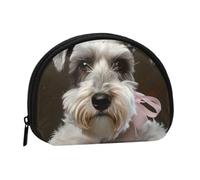 JKLQWC Schnauzer Printed Coin Purse for Women Cute Small Change Wallet Mini Coin Purses Pouch with Zipper