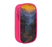 JKLQWC Shining Overlook Printed Pencil Case Cute Pen Pouch Large Pen Bag Portable Storage Organizer Box for Office School Teen Girl Boy Adult,Pink