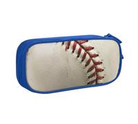 JKLQWC Sport Ball Baseball Printed Pencil Case Cute Pen Pencil Box Bag Zipper Storage Organizer Box Holder for Office School Teen Girl Boy Adult,Blue