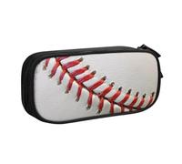 JKLQWC Sport Ball Baseball Printed Pencil Case Cute Pen Pencil Box Bag Zipper Storage Organizer Box Holder for Office School Teen Girl Boy Adult,Black
