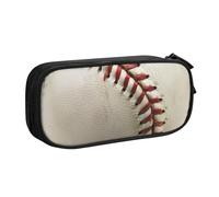 JKLQWC Sport Ball Baseball Printed Pencil Case Cute Pen Pencil Box Bag Zipper Storage Organizer Box Holder for Office School Teen Girl Boy Adult,Black