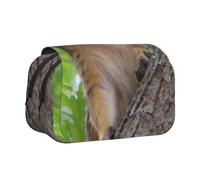 JKLQWC Squirrel in The Tree Prints Pencil Case for Kids Men Women, Two Layers Large Capacity Pencil Pouch Makeup Bag Organizer for Office School Travel