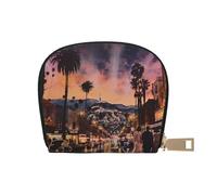 JKLQWC The Old Hollywood Printed Card Wallet for Women Men Cute Zipper Card Cases Holder Mini Coin Purse with 12 Card Slots