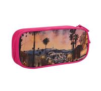 JKLQWC The Old Hollywood Printed Pencil Case Cute Pen Pencil Box Bag Zipper Storage Organizer Box Holder for Office School Teen Girl Boy Adult,Pink