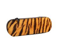 JKLQWC Tiger Striped Pattern Printed Pencil Case Cute Pen Pencil Box Bag PU Leather Zipper Pencil Pouch Organizer for Office School Travel