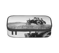 JKLQWC Tractor Agriculture Tranquil Printed Pencil Case Cute Pen Pencil Box Bag Large Capacity Compartment Zipper Pencil Pouch Organizer for Office School Travel