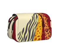 JKLQWC Traditional African Girl Painting Prints Pencil Case for Kids Men Women, Two Layers Large Capacity Pencil Pouch Makeup Bag Organizer for Office School Travel