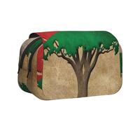 JKLQWC Tree of Life Palestinian Flag Prints Pencil Case for Kids Men Women, Two Layers Large Capacity Pencil Pouch Makeup Bag Organizer for Office School Travel