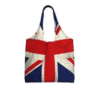JKLQWC UK Flag Printed Tote Bag for Women Canvas Shopping Bag Reusable Grocery Cloth Bag Shoulder Bag for Work Travel Shopping College School