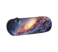JKLQWC Universe Galaxy Outer Space Printed Pencil Case Cute Pen Pencil Box Bag PU Leather Zipper Pencil Pouch Organizer for Office School Travel