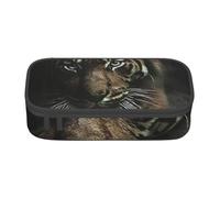 JKLQWC Wild Animals Tiger Printed Pencil Case Cute Pen Pencil Box Bag Large Capacity Compartment Zipper Pencil Pouch Organizer for Office School Travel