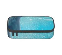 JKLQWC Winter the Dolphin Printed Pencil Case Cute Pen Pencil Box Bag Large Capacity Compartment Zipper Pencil Pouch Organizer for Office School Travel