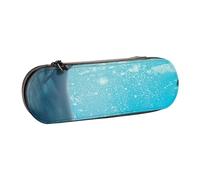 JKLQWC Winter the Dolphin Printed Pencil Case Cute Pen Pencil Box Bag PU Leather Zipper Pencil Pouch Organizer for Office School Travel