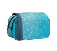 JKLQWC Winter the Dolphin Prints Pencil Case for Kids Men Women, Two Layers Large Capacity Pencil Pouch Makeup Bag Organizer for Office School Travel