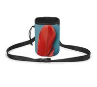 JKLQWH A Red Feather Printed Pet Training Package Dog Walking Fanny Pack Dog Training Treat Pouch Portable Pet Pocket Puppy Treat Bag Pets Outdoor