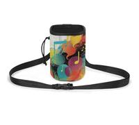 JKLQWH Abstract Music Themed Printed Pet Training Package Dog Walking Fanny Pack Dog Training Treat Pouch Portable Pet Pocket Puppy Treat Bag Pets Outdoor