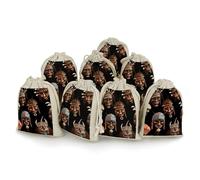 JKLQWH African Ritual Ethnic Tribal 8 Pack Cotton Drawstring Bags Cotton Hemp Bunches Pocket Reusable Jewelry Pouches Portable Gift Wrap Bags Muslin Bags Christmas Gifts Candy Bags