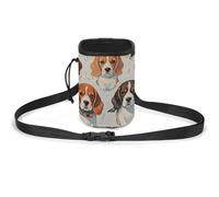 JKLQWH Beagle Patterns Printed Pet Training Package Dog Walking Fanny Pack Dog Training Treat Pouch Portable Pet Pocket Puppy Treat Bag Pets Outdoor