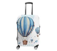 JKLQWH Blue Hot Air Balloon Luggage Cover Personalization Suitcase Covers Protector Elastic Washable Baggage Cover Anti-Scratch For Traveling, Aircraft Consignment, style, XL