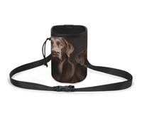 JKLQWH Brown Labrador Retriever Printed Pet Training Package Dog Walking Fanny Pack Dog Training Treat Pouch Portable Pet Pocket Puppy Treat Bag Pets Outdoor