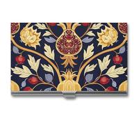 JKLQWH Business Card Holder,business Card Organizer, with Hand Drawn Pomegranate Printed Pocket Card Holders for Men Or Women,Metal Slim Name Card Holder,RFID Blocking Business Card Holder Case