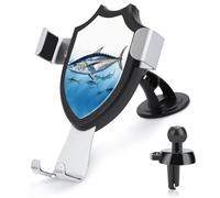 JKLQWH Car Phone Holder Bluefin Tuna Thunnus Printed Mount Cell Phone Holder for Car Dashboard Windshield Suction Cup Hands-Free Car Phone Stand Automobile Cradles Universal