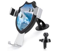 JKLQWH Car Phone Holder Penguins On The Iceberg Printed Mount Cell Phone Holder for Car Dashboard Windshield Suction Cup Hands-Free Car Phone Stand Automobile Cradles Universal