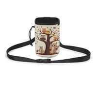 JKLQWH Cartoon Owl on Tree Printed Pet Training Package Dog Walking Fanny Pack Dog Training Treat Pouch Portable Pet Pocket Puppy Treat Bag Pets Outdoor