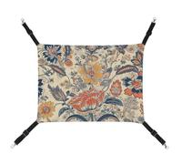 JKLQWH Cat Hammock,with French Country Style Printed Washable Soft Outdoor Cat Mat,Pet Hammock Bed Adjustable, with Adjustable Straps and Metal Hooks,for Cats Small Dogs Rabbits