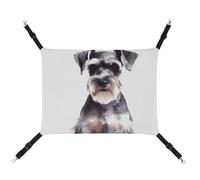 JKLQWH Cat Hammock,with Well-Behaved Schnauzer Printed Washable Soft Outdoor Cat Mat,Pet Hammock Bed Adjustable, with Adjustable Straps and Metal Hooks,for Cats Small Dogs Rabbits