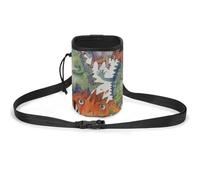 JKLQWH Chaotic Colorful Monsters Printed Pet Training Package Dog Walking Fanny Pack Dog Training Treat Pouch Portable Pet Pocket Puppy Treat Bag Pets Outdoor