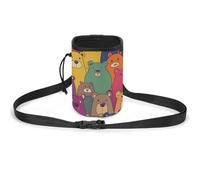 JKLQWH Colorful Bears Printed Pet Training Package Dog Walking Fanny Pack Dog Training Treat Pouch Portable Pet Pocket Puppy Treat Bag Pets Outdoor