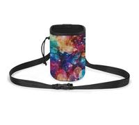JKLQWH Colorful Rainbow Stars Printed Pet Training Package Dog Walking Fanny Pack Dog Training Treat Pouch Portable Pet Pocket Puppy Treat Bag Pets Outdoor