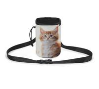 JKLQWH Cute Kitten Butterfly Printed Pet Training Package Dog Walking Fanny Pack Dog Training Treat Pouch Portable Pet Pocket Puppy Treat Bag Pets Outdoor