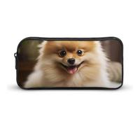 JKLQWH Cute Pomeranian Dog Pencil Case Large Capacity Makeup Bag Portable Pencil Pouch For Office Supplies Travel Cosmetic Bags