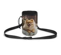 JKLQWH Cute Pomeranian Dog Printed Pet Training Package Dog Walking Fanny Pack Dog Training Treat Pouch Portable Pet Pocket Puppy Treat Bag Pets Outdoor