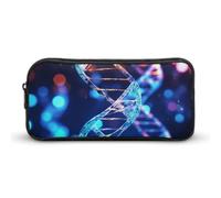 JKLQWH DNA Genetic Helix Pencil Case Large Capacity Makeup Bag Portable Pencil Pouch For Office Supplies Travel Cosmetic Bags