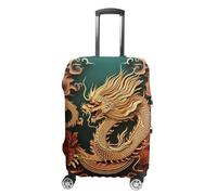 JKLQWH Dragon Chinese Background Luggage Cover Personalization Suitcase Covers Protector Elastic Washable Baggage Cover Anti-Scratch For Traveling, Aircraft Consignment, style, M