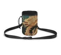 JKLQWH Dragon Chinese Background Printed Pet Training Package Dog Walking Fanny Pack Dog Training Treat Pouch Portable Pet Pocket Puppy Treat Bag Pets Outdoor