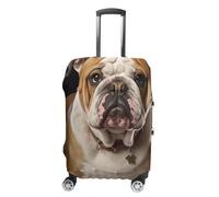 JKLQWH English Bulldog Luggage Cover Personalization Suitcase Covers Protector Elastic Washable Baggage Cover Anti-Scratch For Traveling, Aircraft Consignment, style, Small