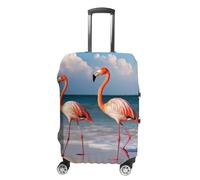 JKLQWH Flamingo On The Beach Luggage Cover Personalization Suitcase Covers Protector Elastic Washable Baggage Cover Anti-Scratch For Traveling, Aircraft Consignment, style, L