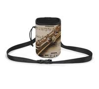 JKLQWH Flute Music Printed Pet Training Package Dog Walking Fanny Pack Dog Training Treat Pouch Portable Pet Pocket Puppy Treat Bag Pets Outdoor