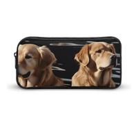 JKLQWH Golden Retrievers Pencil Case Large Capacity Makeup Bag Portable Pencil Pouch For Office Supplies Travel Cosmetic Bags