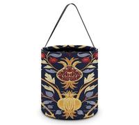 JKLQWH Halloween Tote Gift Bags Halloween Candy Bucket with Hand Drawn Pomegranate Printed Large Size Reusable Halloween Trick Or Treat Tote Bags for Halloween Party Or Daily Supplies, Hand Drawn